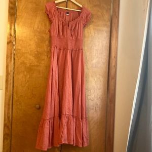 Smocked Fit and Flare Dress